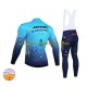 Tenue Maillot M/L + Collant à Bretelles Hiver Thermal Fleece 2022 Astana Qazaqstan Team Hommes N001