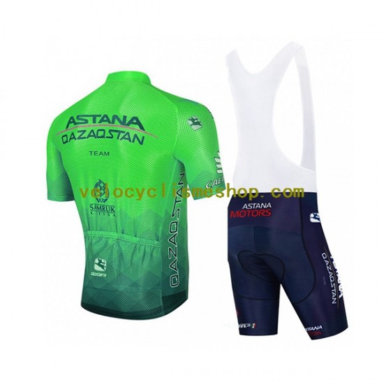 Tenue Maillot + Cuissard à Bretelles 2022 Astana Qazaqstan Team Hommes N003