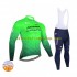 Tenue Maillot M/L + Collant à Bretelles Hiver Thermal Fleece 2022 Astana Qazaqstan Team Hommes N003