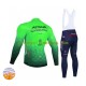 Tenue Maillot M/L + Collant à Bretelles Hiver Thermal Fleece 2022 Astana Qazaqstan Team Hommes N003