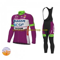 Tenue Maillot M/L + Collant à Bretelles Hiver Thermal Fleece 2022 Bardiani-CSF Hommes N001