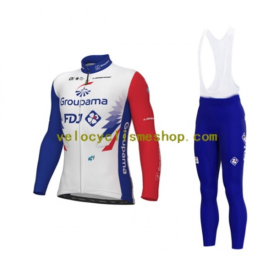 Tenue Maillot M/L + Collant à Bretelles 2022 Groupama-FDJ Hommes N001
