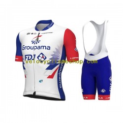 Tenue Maillot + Cuissard à Bretelles 2022 Groupama-FDJ Hommes N001