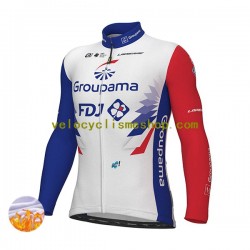 Maillot Cyclisme Hiver Thermal Fleece 2022 Groupama-FDJ Hommes N001