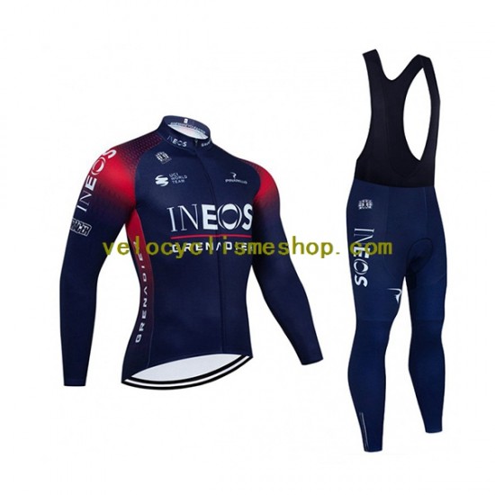 Tenue Maillot M/L + Collant à Bretelles 2022 Ineos Grenadiers Hommes N001