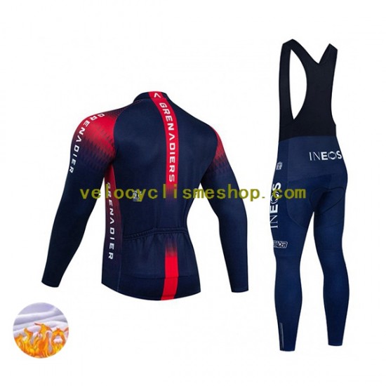Tenue Maillot M/L + Collant à Bretelles Hiver Thermal Fleece 2022 Ineos Grenadiers Hommes N001