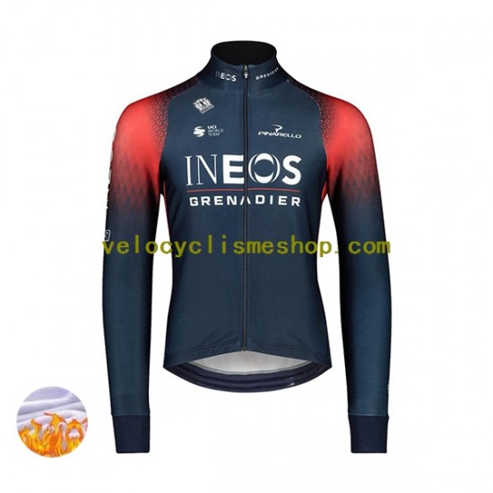 Maillot Cyclisme Hiver Thermal Fleece 2022 Ineos Grenadiers Hommes N001