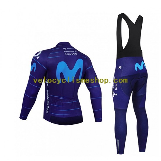 Tenue Maillot M/L + Collant à Bretelles 2022 Movistar Team Hommes N002