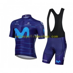 Tenue Maillot + Cuissard à Bretelles 2022 Movistar Team Hommes N002