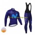 Tenue Maillot M/L + Collant à Bretelles Hiver Thermal Fleece 2022 Movistar Team Hommes N002