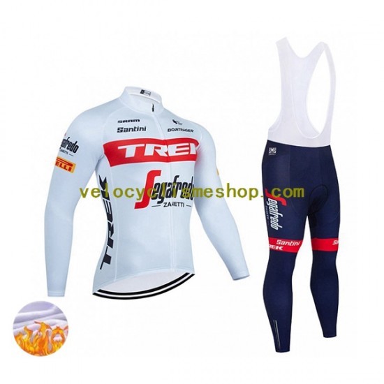 Tenue Maillot M/L + Collant à Bretelles Hiver Thermal Fleece 2022 TREK Segafredo Hommes N001