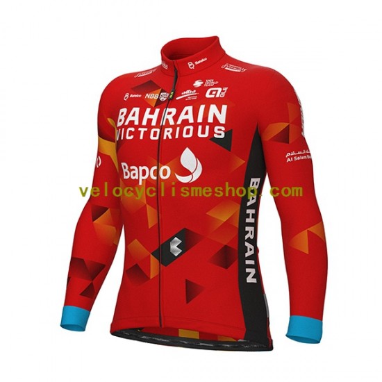 Maillot Cyclisme Manches Longues 2022 Team Bahrain Victorious Hommes N001