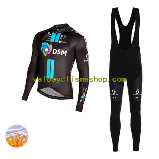 Tenue Maillot M/L + Collant à Bretelles Hiver Thermal Fleece 2022 Team DSM Hommes N001