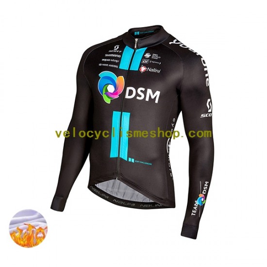 Maillot Cyclisme Hiver Thermal Fleece 2022 Team DSM Hommes N001