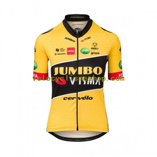 Tenue Maillot + Cuissard à Bretelles 2022 Team Jumbo-Visma Hommes N001