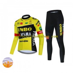 Tenue Maillot M/L + Collant Long Hiver Thermal Fleece 2022 Team Jumbo-Visma Femmes N001