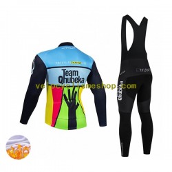 Tenue Maillot M/L + Collant à Bretelles Hiver Thermal Fleece 2022 Team Qhubeka Hommes N001