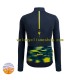 Maillot Cyclisme Hiver Thermal Fleece 2022 Tour de France JAUNE Hommes N001