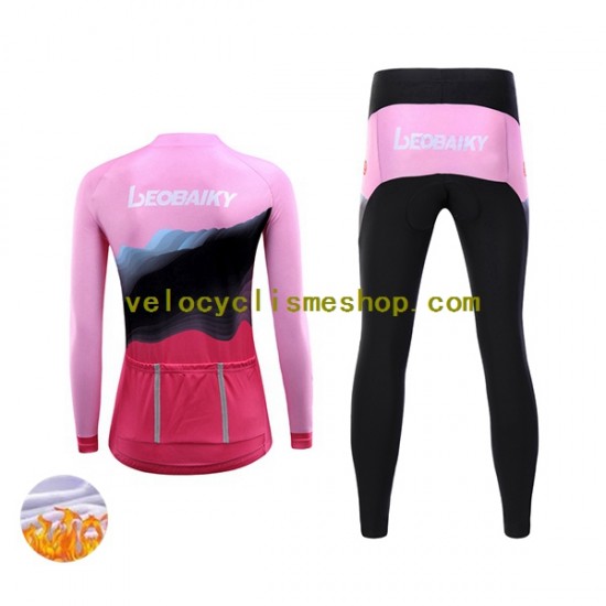 Tenue Maillot M/L + Collant Long Hiver Thermal Fleece Leobaiky Femmes N002