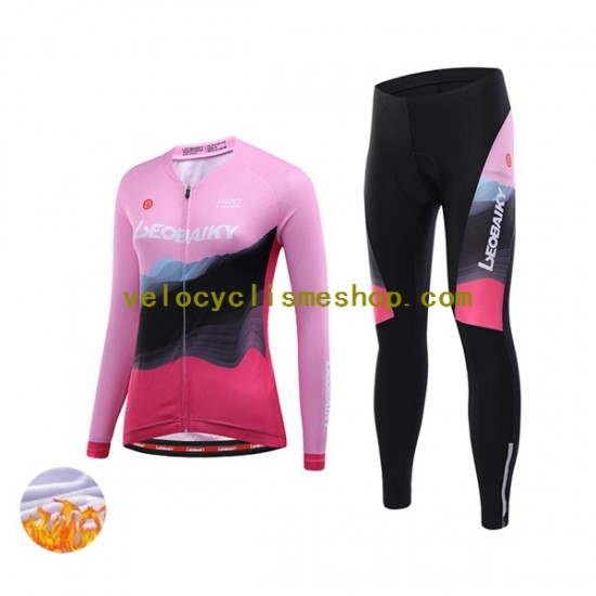 Tenue Maillot M/L + Collant Long Hiver Thermal Fleece Leobaiky Femmes N002