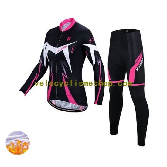 Tenue Maillot M/L + Collant Long Hiver Thermal Fleece X-Tiger Femmes N001